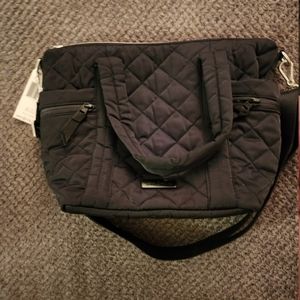 NWT Vera Bradley Small Multi Strap Tote in Black Performance Twill